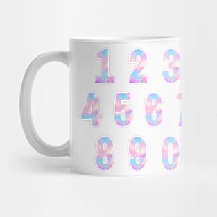 Pastel Galaxy Numbers Mug